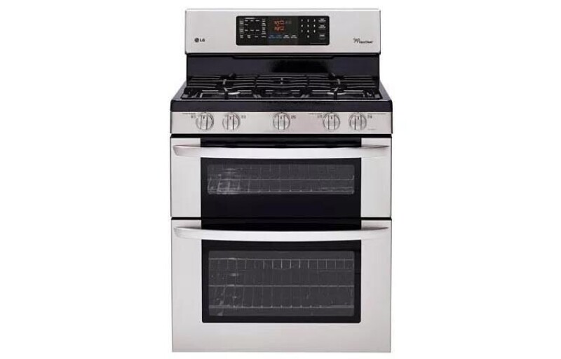 LG 6.1 cu. ft. Capacity Gas Double Oven Range with SuperBoil™ Burner and EasyClean® Other LDG3035ST Picture 1