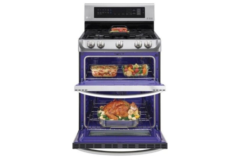 6.9 cu. ft. Gas Double Oven Range with ProBake Convection®, EasyClean® and Gliding Rack LDG4315ST