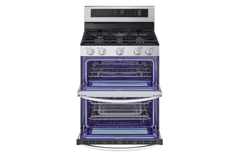 6.9 Cubic Feet Gas Double Oven Range With Probake Convection view 4