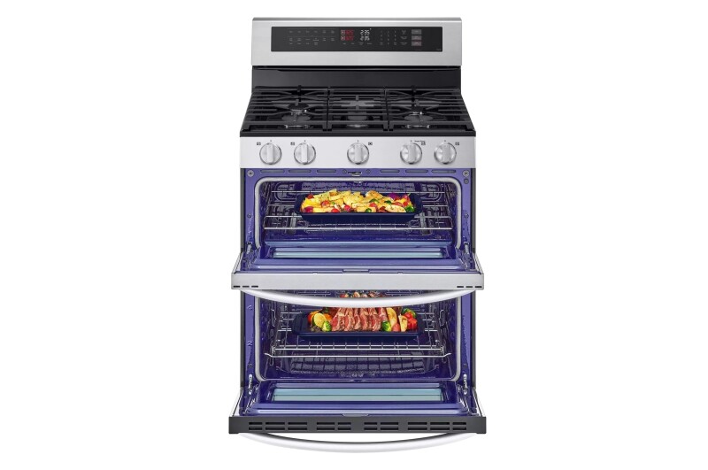 6.9 Cubic Feet Gas Double Oven Range With Probake Convection view 5