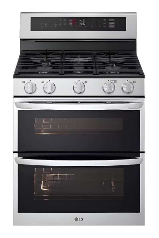 LG 6.9 Cubic Feet Gas Double Oven Range With Probake Convection Stainless Steel LDGL6924S Picture 1