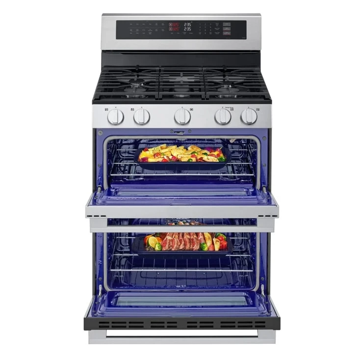 6.9 Cu. Ft. Smart Gas Double Oven Freestanding Range With Probake Convection®, Air Fry & Air Sous Vide LDGL6924Y