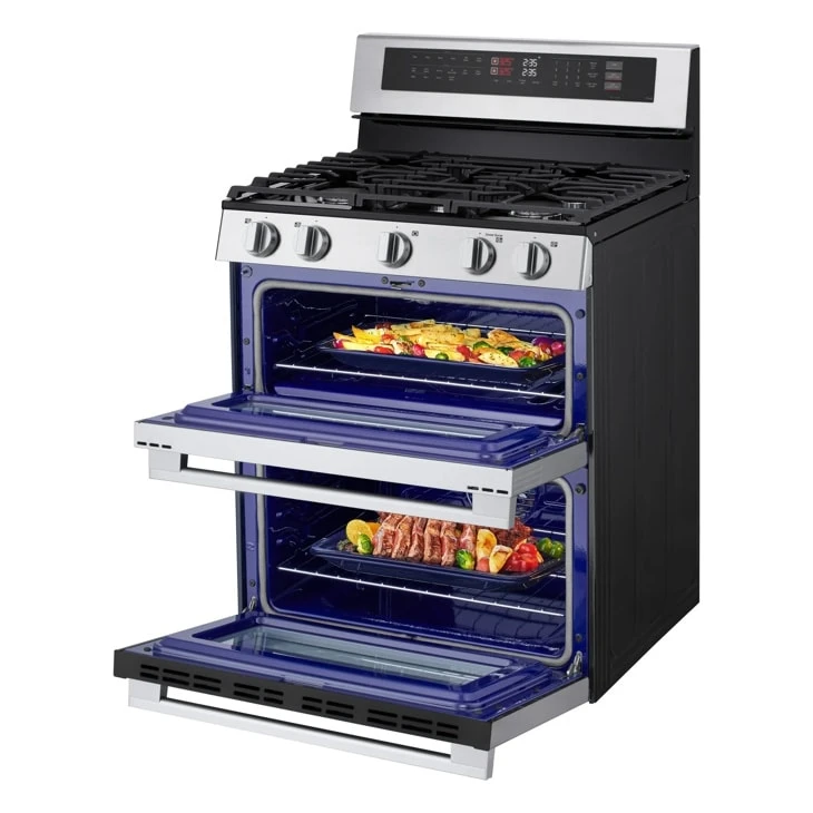6.9 Cu. Ft. Smart Gas Double Oven Freestanding Range With Probake Convection®, Air Fry & Air Sous Vide LDGL6924Y