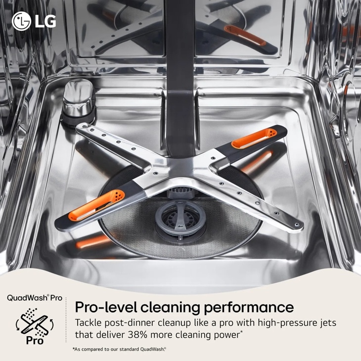 Smart FlushFit™ Top Control Dishwasher with 1-Hour Wash & Dry, QuadWash® Pro, TrueSteam® and Dynamic Heat Dry™ w/AutoVent Dry™ view 7