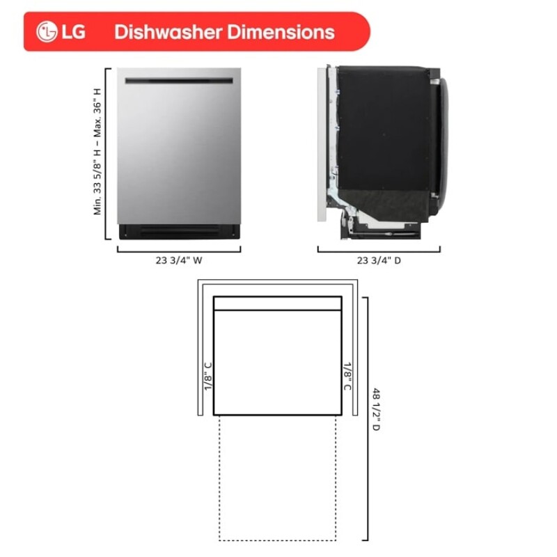 Smart Top Control Flushfit Design Dishwasher LDNPQ445S