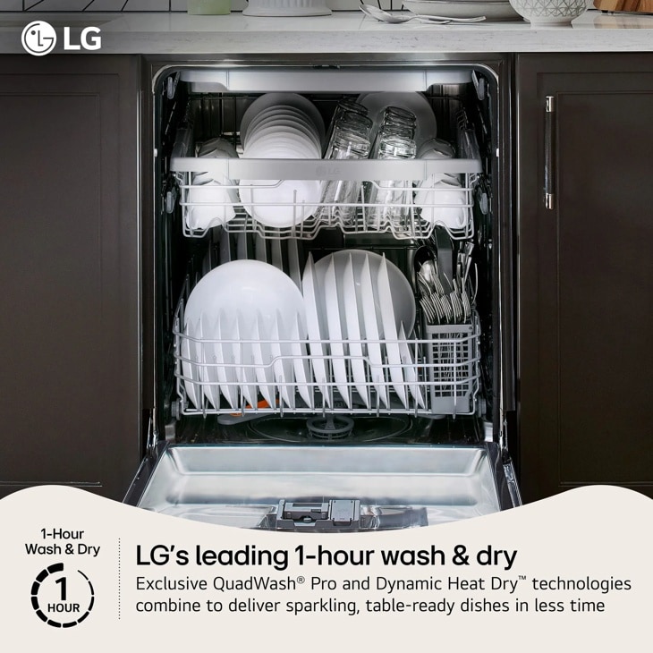 Smart FlushFit™ Top Control Dishwasher with 1-Hour Wash & Dry, QuadWash® Pro, TrueSteam® and Dynamic Heat Dry™ w/AutoVent Dry™ view 20