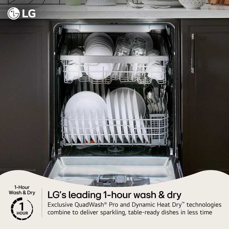 Smart FlushFit™ Top Control Dishwasher with 1-Hour Wash & Dry, QuadWash® Pro, TrueSteam® and Dynamic Heat Dry™ w/AutoVent Dry™ view 12