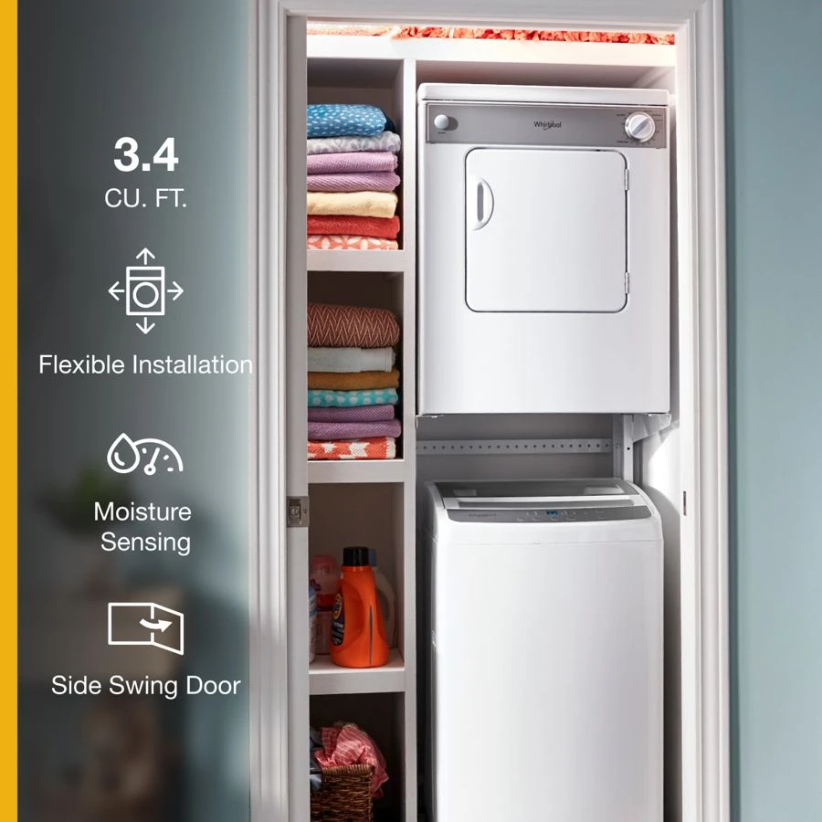 3.4 cu. ft. Compact Front Load Dryer with Flexible Installation view 4