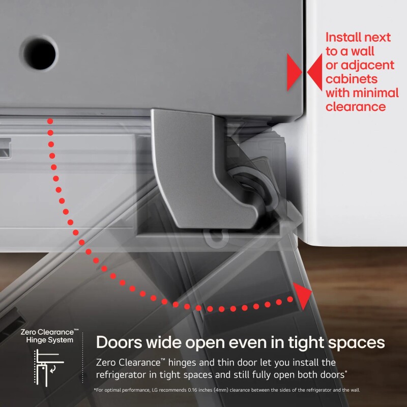 Counter-Depth MAX™ with Zero Clearance™ 3-Door French Door Refrigerator with Thin Door Design view 12