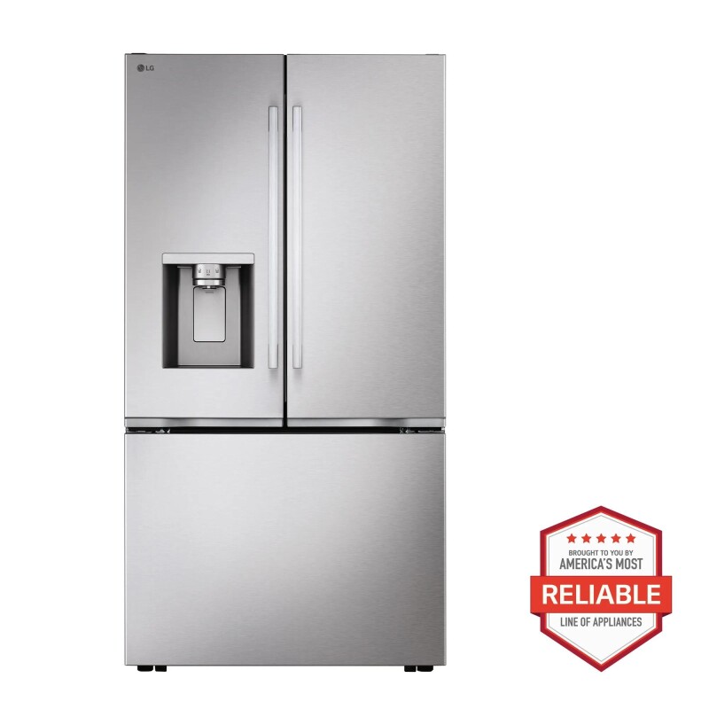 LG Counter-Depth MAX™ with Zero Clearance™ 3-Door French Door Refrigerator with Thin Door Design PrintProof™ Stainless Steel LF24Z6530S Picture 1