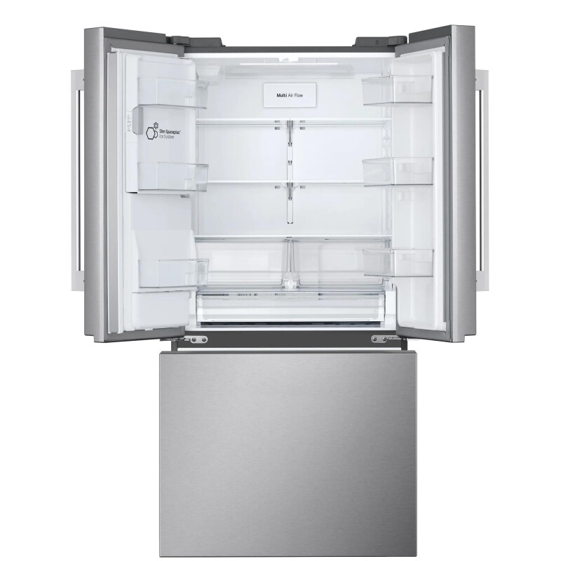 25 cu.ft. 3-Door French Door Refrigerator with Hybrid Handle Design and External Ice and Water Dispenser view 3