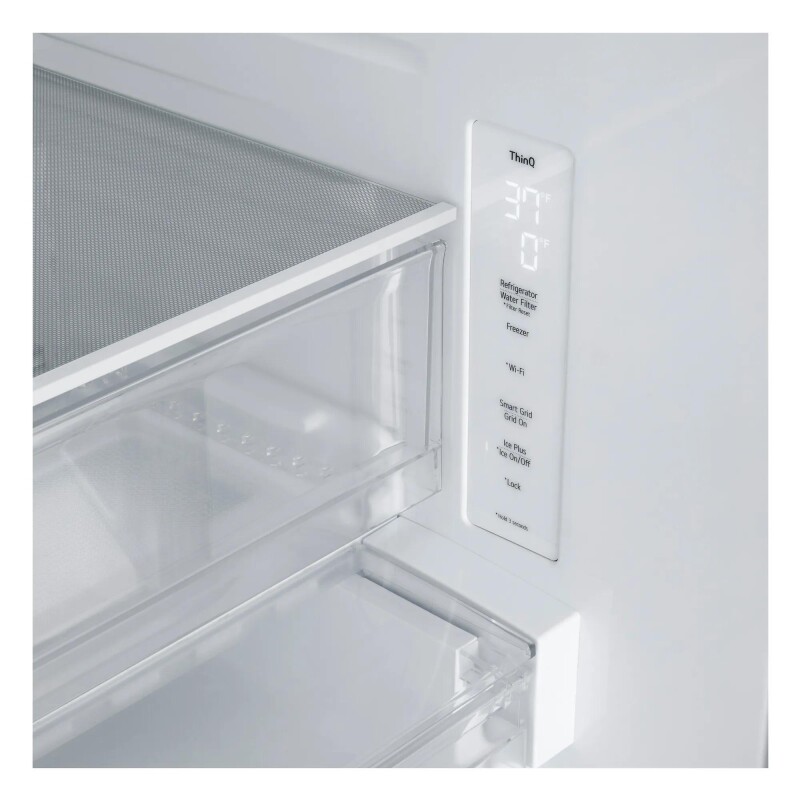 25 cu.ft. 3-Door French Door Refrigerator with Hybrid Handle Design and External Ice and Water Dispenser view 6