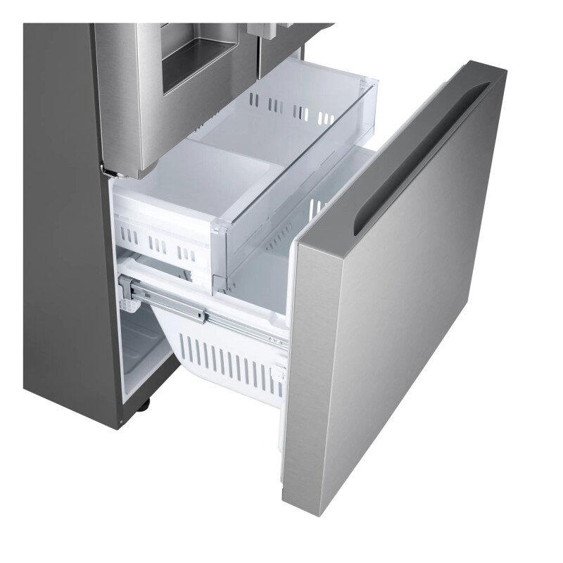 25 cu.ft. 3-Door French Door Refrigerator with Hybrid Handle Design and External Ice and Water Dispenser view 7