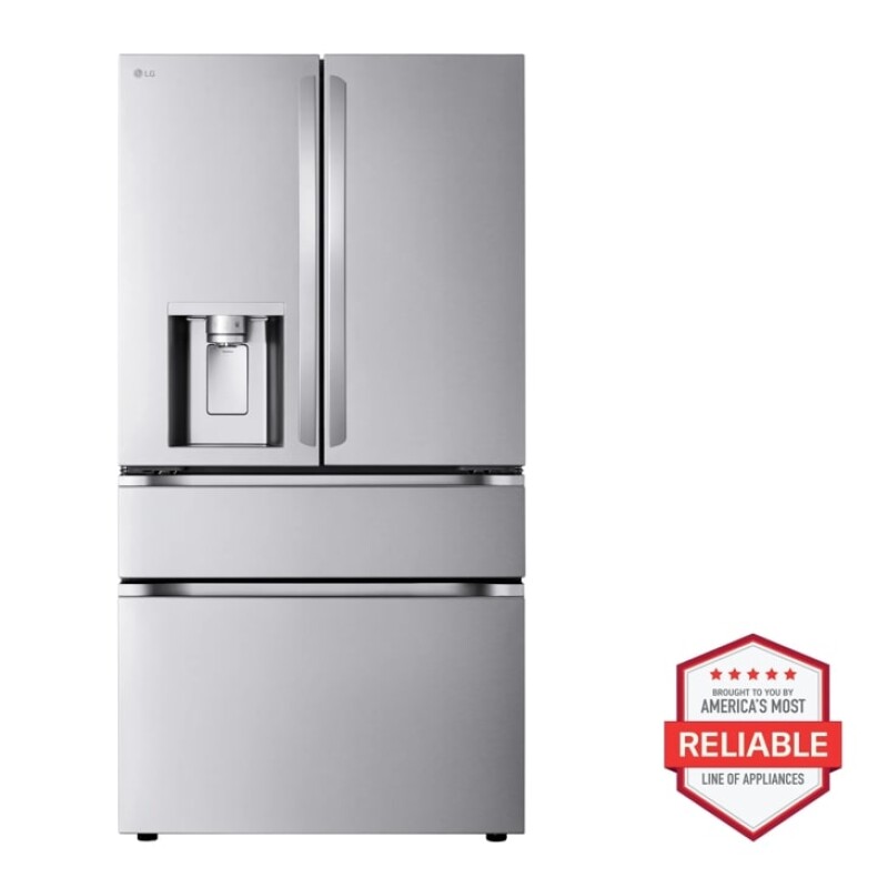 LG 29 cu. ft. Smart Standard-Depth MAX™ 4-Door French Door Refrigerator with Full-Convert Drawer™ Print Proof Stainless Steel LF29H8330S Picture 1