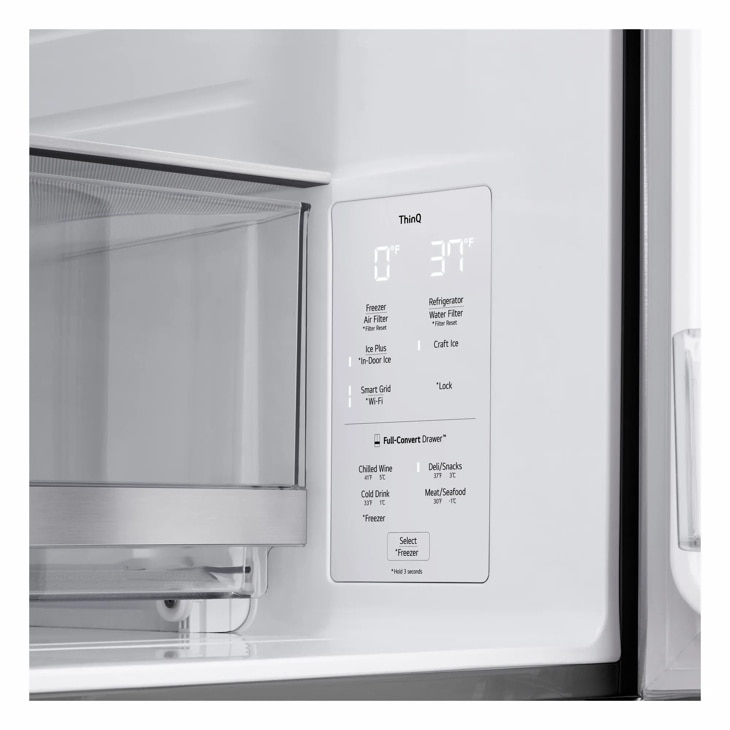 29 cu. ft. Standard-Depth MAX™ 4-Door French Door Refrigerator with Mirror InstaView® MyColor™ and Mini Craft Ice™ view 4