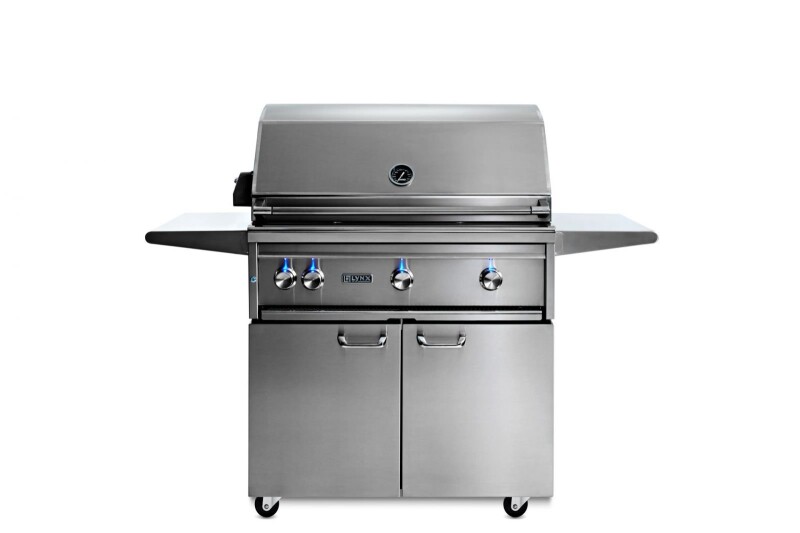 36” PROFESSIONAL FREESTANDING GRILL WITH ALL TRIDENT BURNERS, FLAMETRAK AND ROTISSERIE LF36ATRFLP