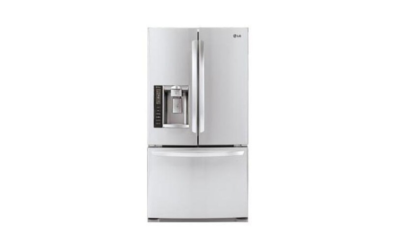 LG 3-Door French Door Refrigerator with Ice and Water Dispenser Stainless Steel LFX25976ST Picture 1