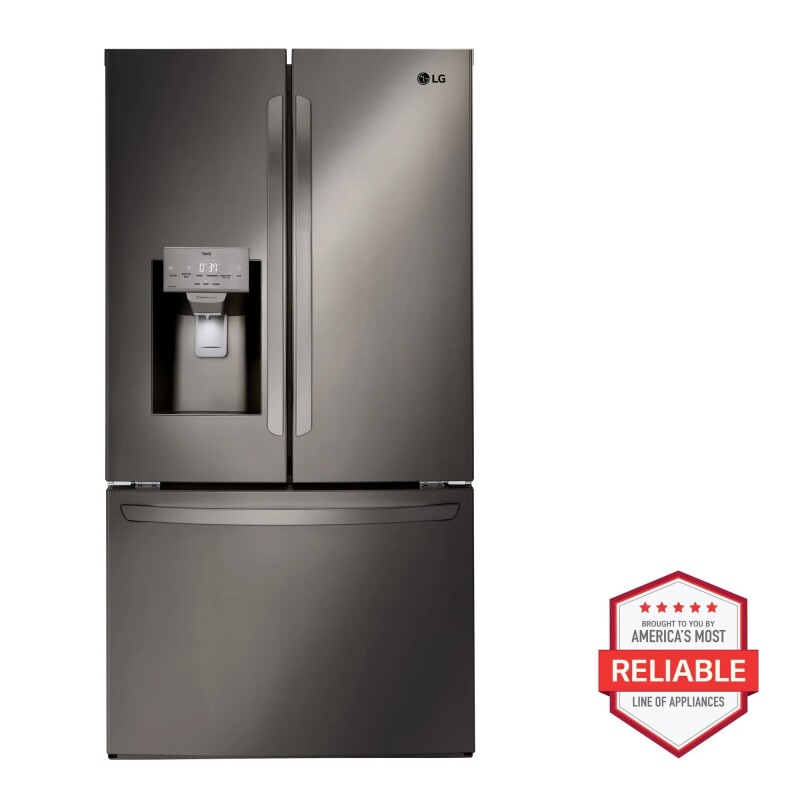 28 cu. ft. 3 Door French Door, Standard Depth Refrigerator with Dual Ice Makers LHFS28XBD