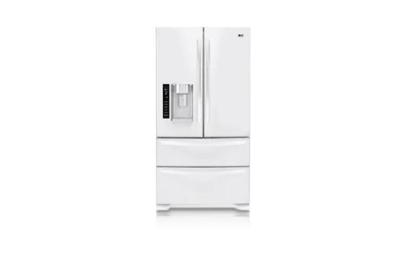 LG 4-Door French Door Refrigerator with Ice and Water Dispenser (25 cu.ft.) Smooth White LMX25981SW Picture 1