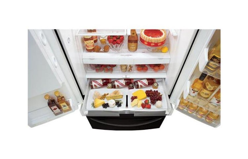 Large Capacity 4 Door French Door Refrigerator with Ice & Water Dispenser LMX25984SB
