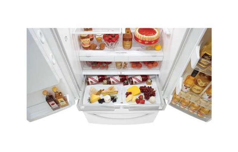 Large Capacity 4 Door French Door Refrigerator with Ice & Water Dispenser LMX25984SW