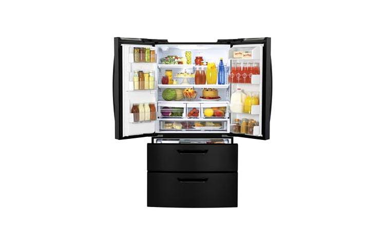 Large Capacity 4 Door French Door Refrigerator with Ice & Water Dispenser LMX25986SB