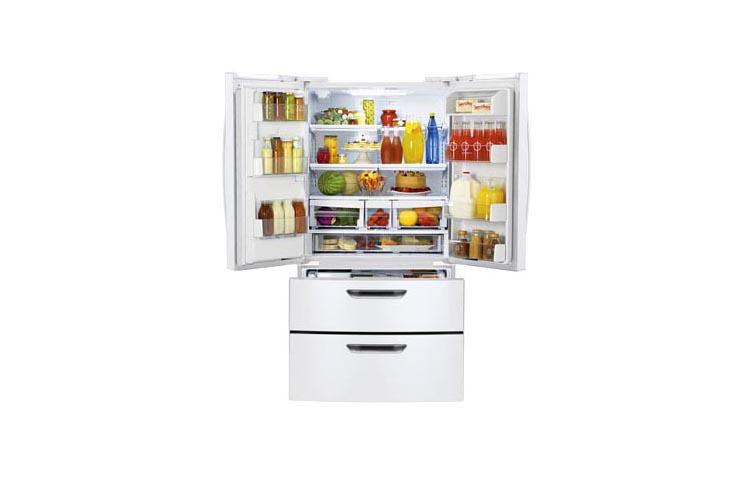 Large Capacity 4 Door French Door Refrigerator with Ice & Water Dispenser LMX25986SW