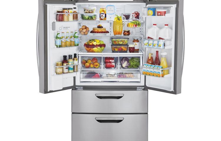 Super-Capacity 4 Door French Door Refrigerator with Double Freezer Drawers LMX31985ST