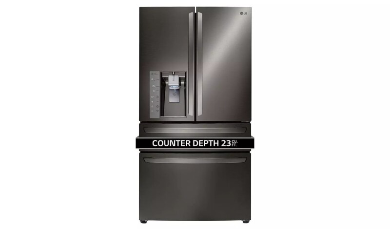 LG 23 cu. ft. French Door Counter-Depth Refrigerator Black Stainless Steel LMXC23746D Picture 1