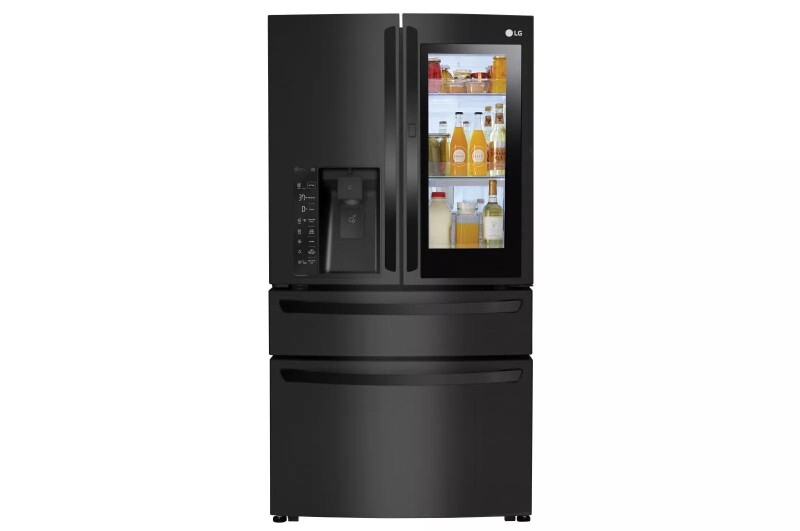 LG 23 cu. ft. Smart wi-fi Enabled InstaView™ Door-in-Door® Counter-Depth Refrigerator Matte Black Stainless Steel LMXC23796M Picture 1