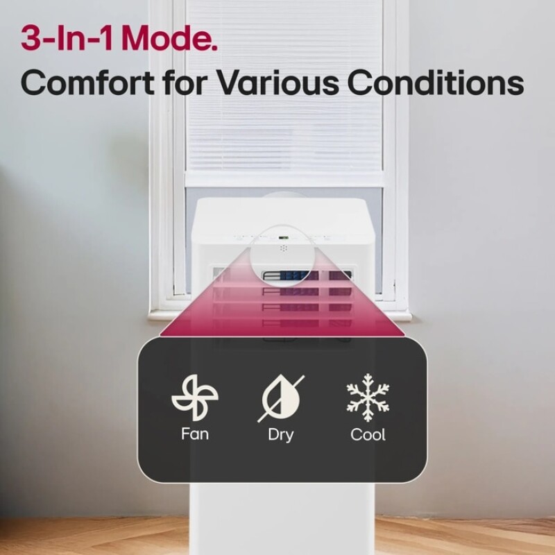 5,100 BTU (SACC) / 9,000 BTU (ASHRAE) Portable Air Conditioner, 150 Sq. Ft LP0525WFR