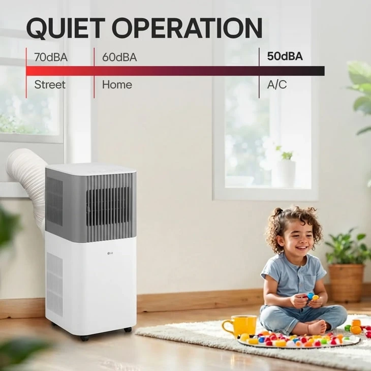 5,000 Btu (sacc) / 8,500 Btu (ashrae) White & Gray Portable Air Conditioner | Cools Up To 150 Sq. Ft. LP0526PGF