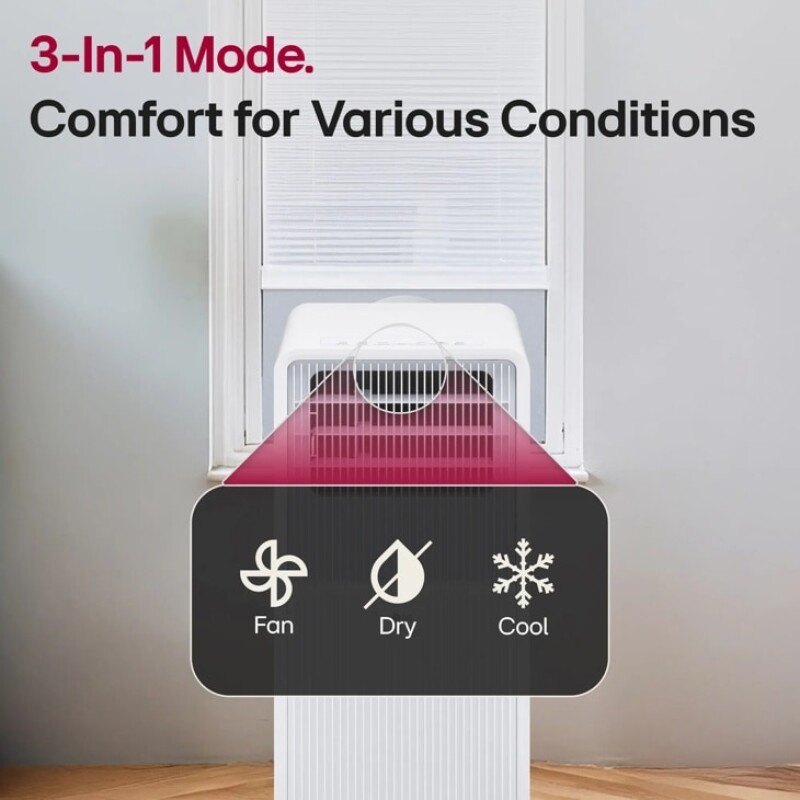 8,000 BTU (SACC) / 11,000 BTU (ASHRAE) Portable Air Conditioner, 350 Sq. Ft LP0825WFR