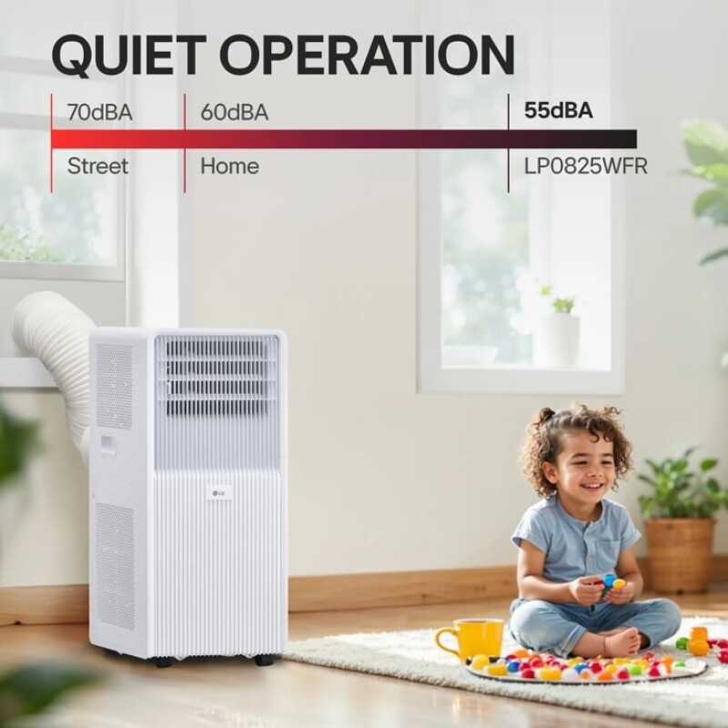8,000 BTU (SACC) / 11,000 BTU (ASHRAE) Portable Air Conditioner, 350 Sq. Ft LP0825WFR