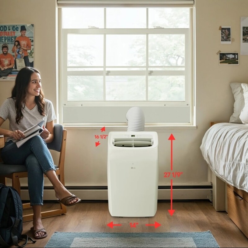 10,200 BTU (SACC) / 14,000 BTU (ASHRAE) Portable Air Conditioner with Heat, 450 Sq. Ft view 9