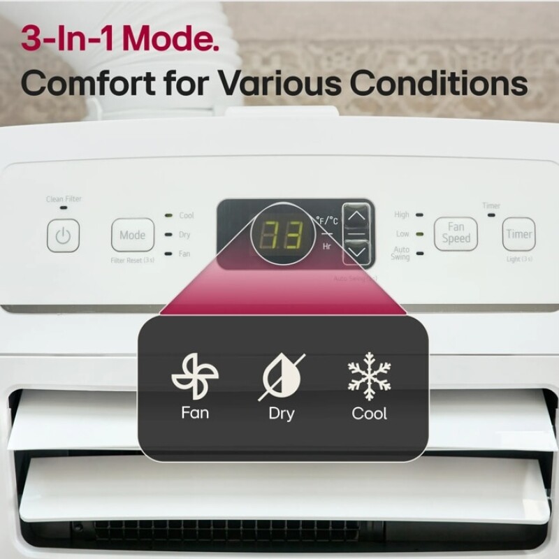 10,000 BTU DUAL Inverter Smart Wi-Fi Portable Air Conditioner view 9