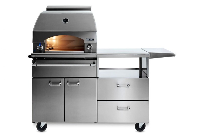 30" NAPOLI OUTDOOR OVEN ON MOBILE KITCHEN CART LPZAFNG