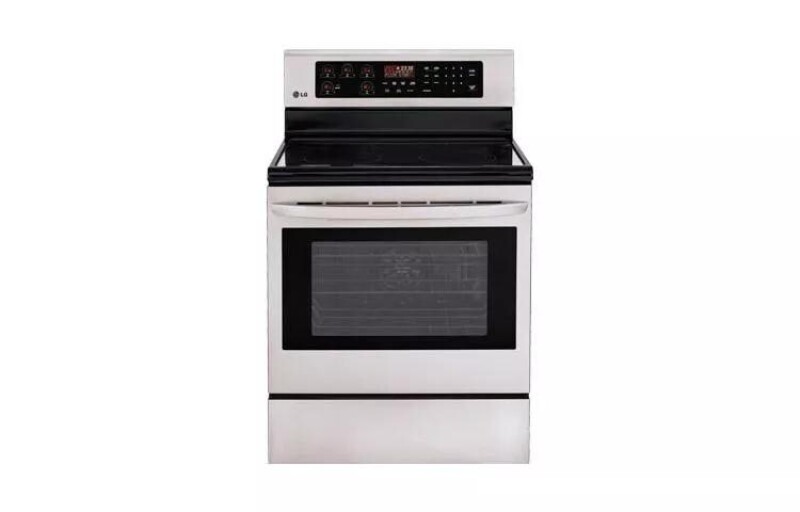 LG 6.3 cu. ft. Capacity Electric Single Oven Range with Fan Convection Stainless Steel LRE3023ST Picture 1