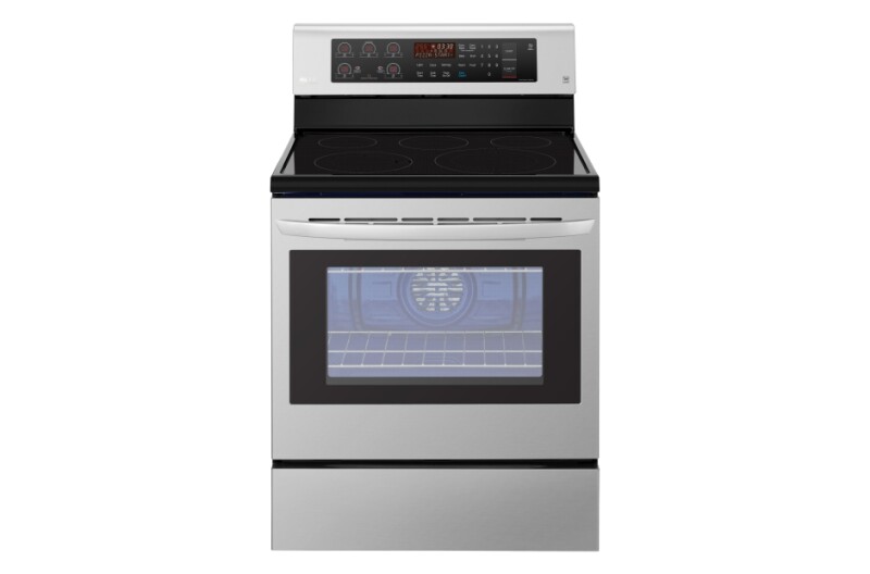 LG 6.3 cu. ft. Electric Single Oven Range with True Convection and EasyClean® Stainless Steel LRE3193ST Picture 1
