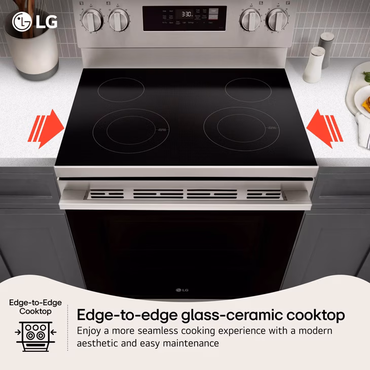 6.3 Cu. Ft. Smart Wi-fi Enabled Electric Range With Air Fry & Easyclean® LREN6321YE