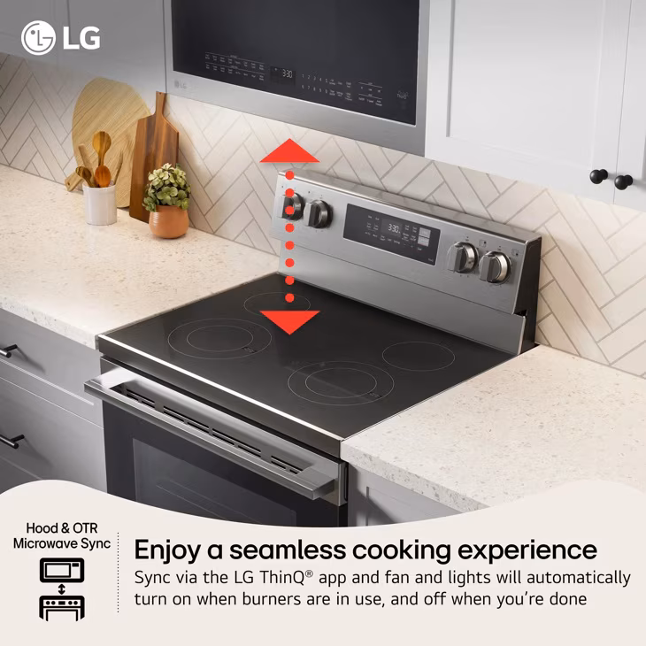6.3 Cu. Ft. Smart Wi-fi Enabled Electric Range With Air Fry & Easyclean® LREN6321YE
