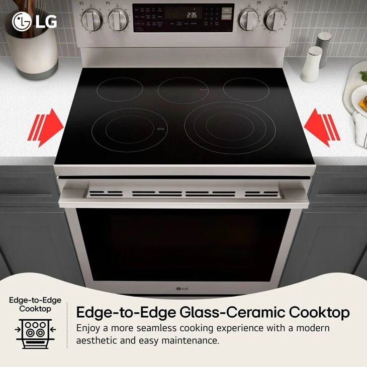 6.3 Cu. Ft. Smart Wi-fi Enabled Probake Convection® Electric Range With Air Fry & Easyclean® LREN6325ZE