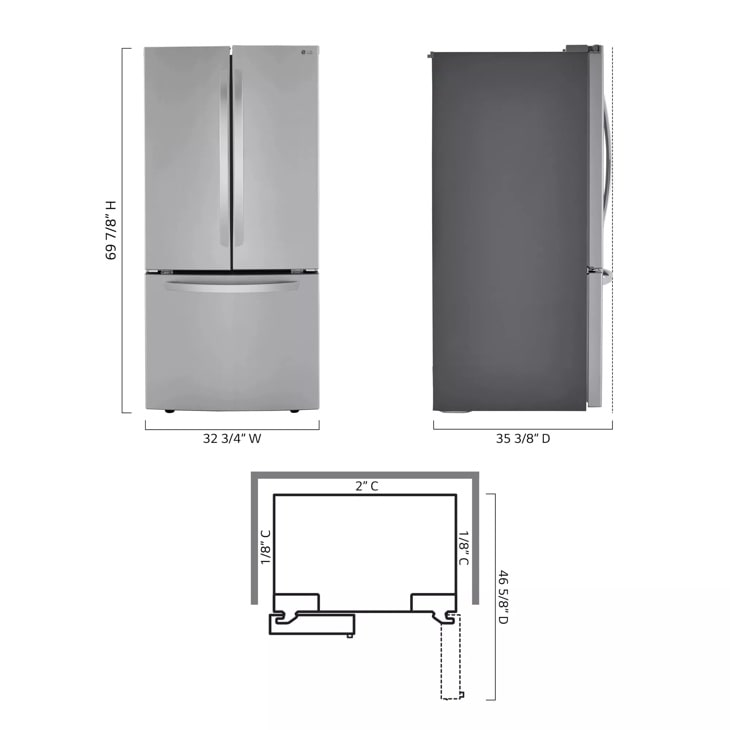 25 cu. ft. French Door Refrigerator LRFCS2503S