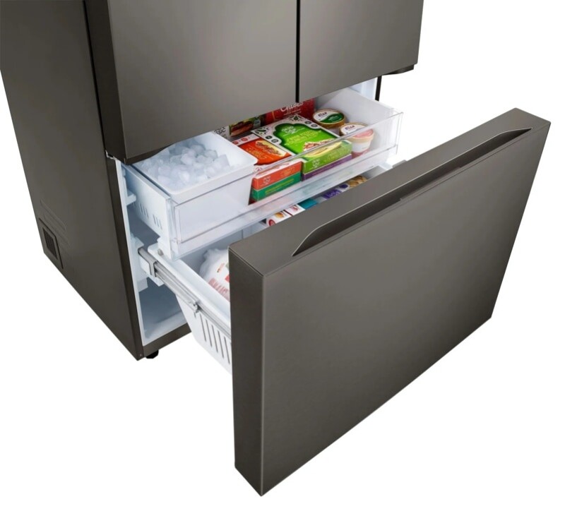 36" Wide, 27 cu ft. 3 Door French Door, Pocket Handle, C/Depth Refrigerator view 9