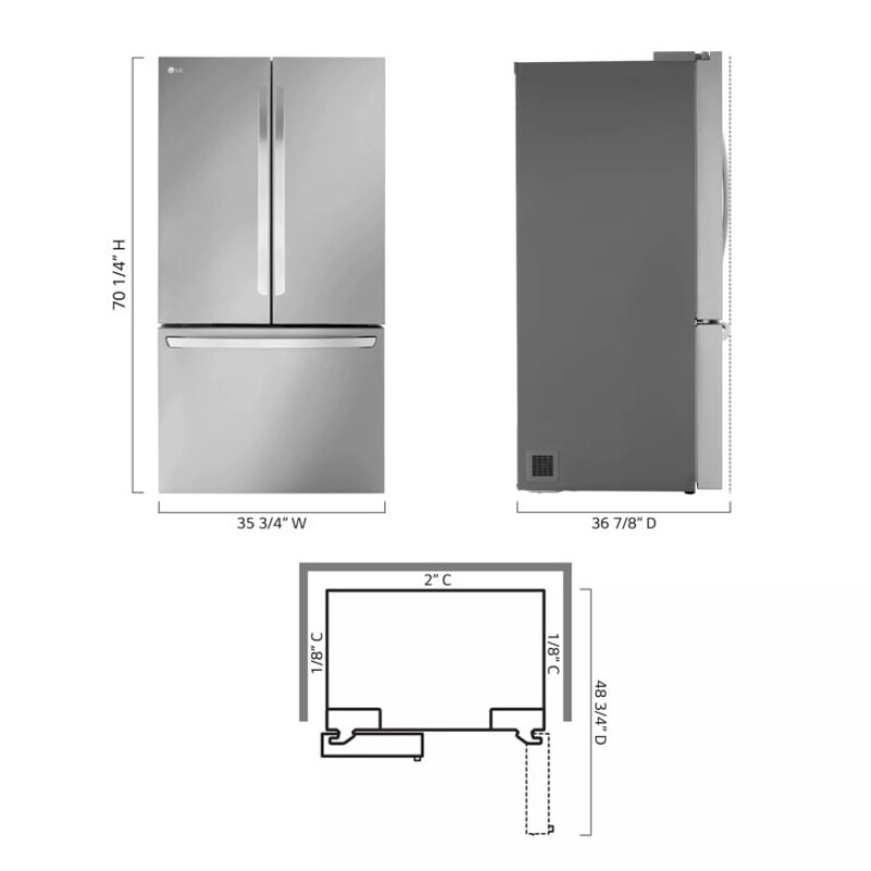 32 cu. ft. Smart Standard-Depth MAX ™ French Door Refrigerator view 11