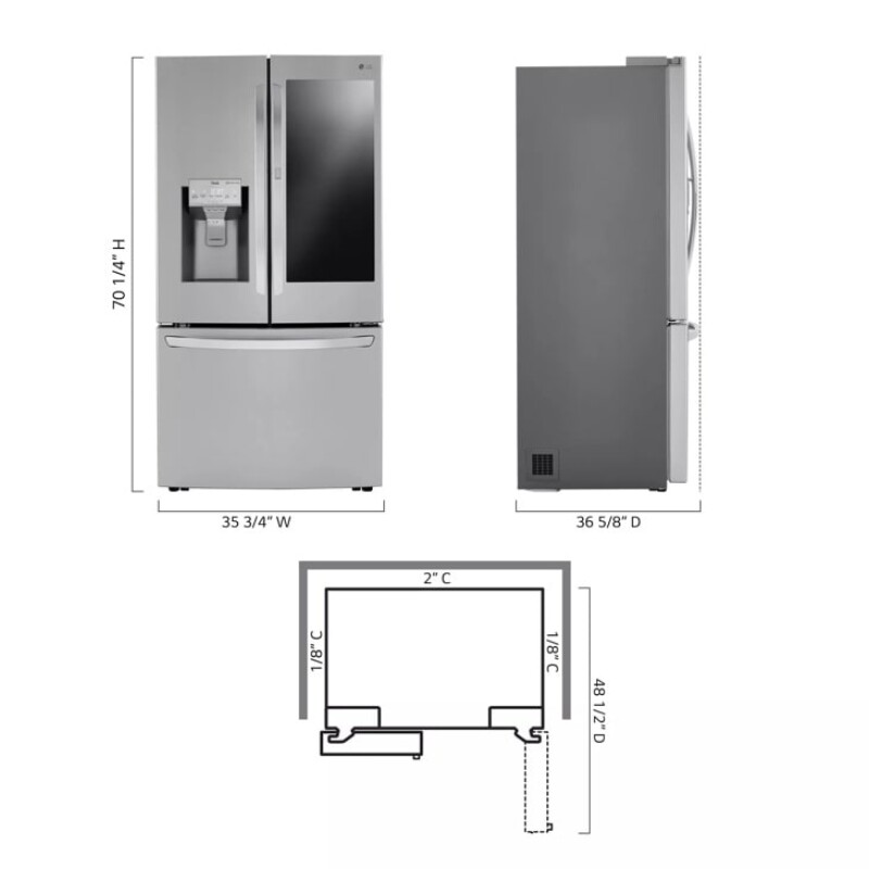 30 cu. ft. Smart InstaView™ Door-in-Door® Refrigerator with Craft Ice™ LRFVS3006S