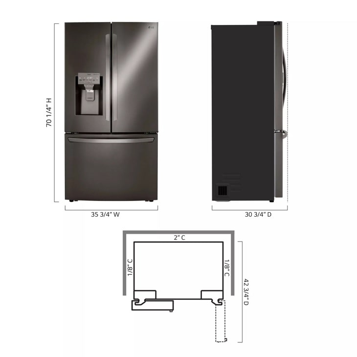 24 cu. ft. Smart Counter-Depth Refrigerator with Craft Ice™ LRFXC2416D