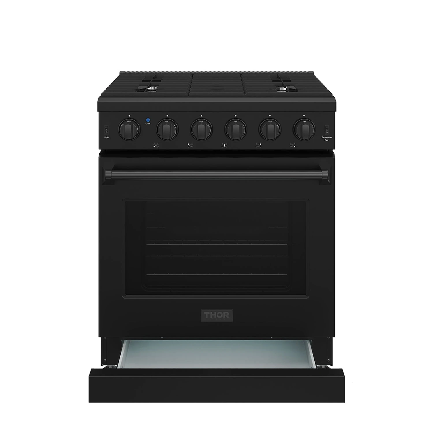 30 Inch Professional Liquid Propane Range In Black LRG3001UBLP