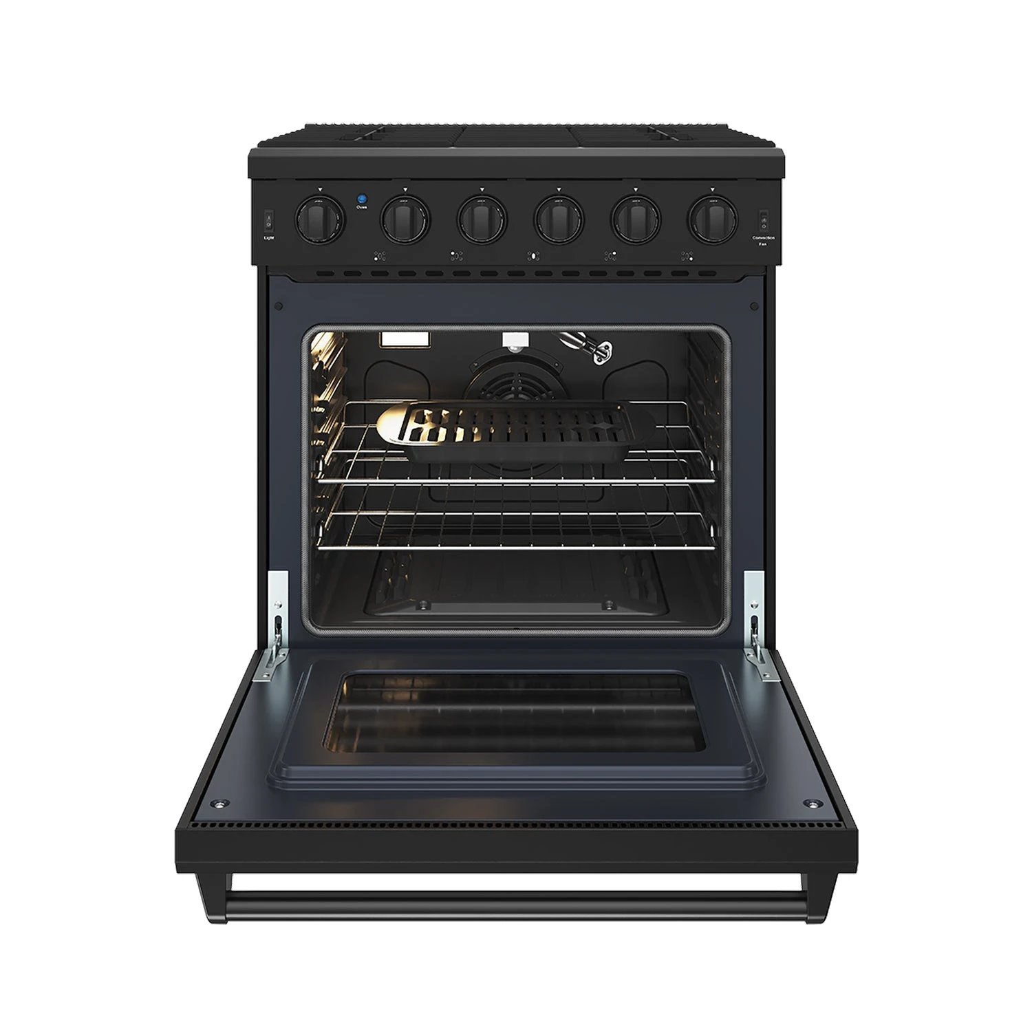 30 Inch Professional Liquid Propane Range In Black LRG3001UBLP