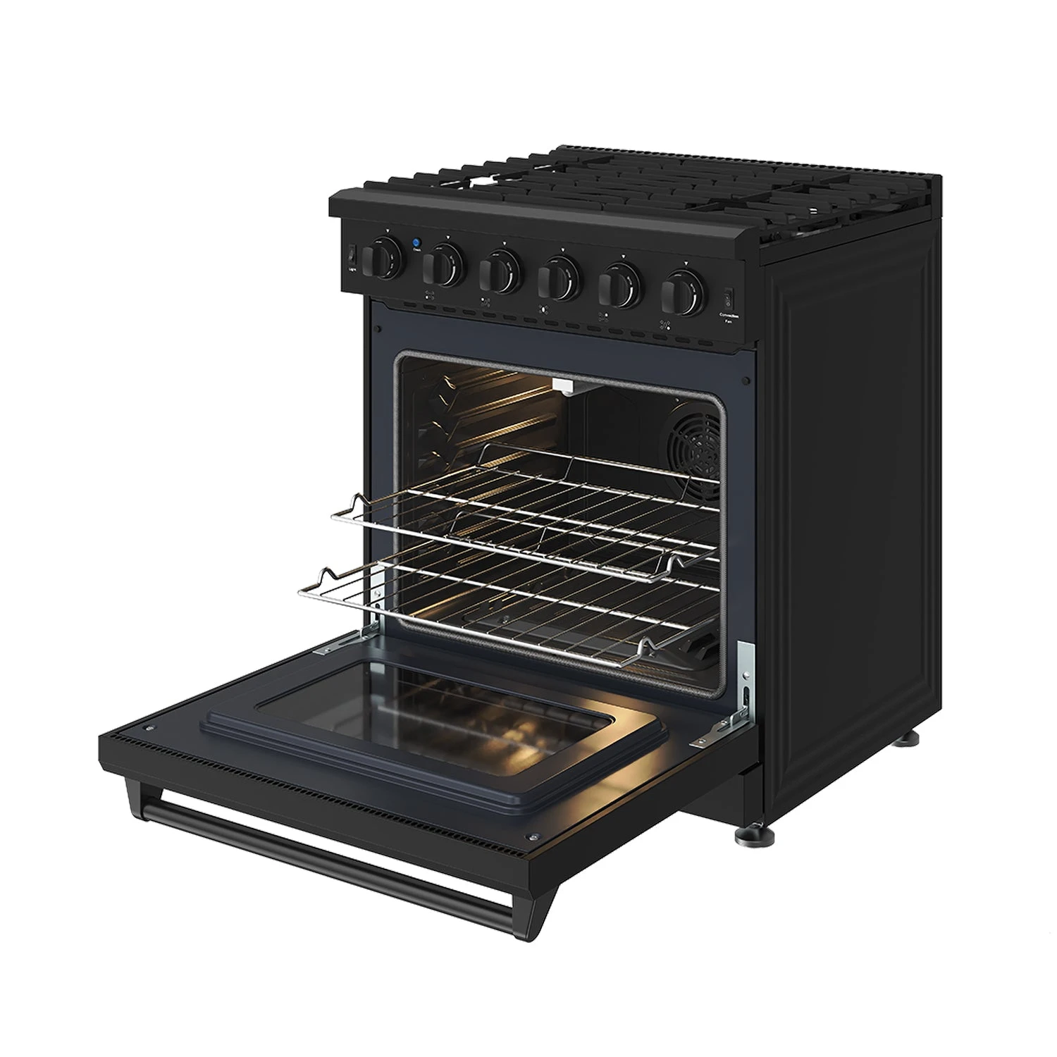 30 Inch Professional Liquid Propane Range In Black LRG3001UBLP